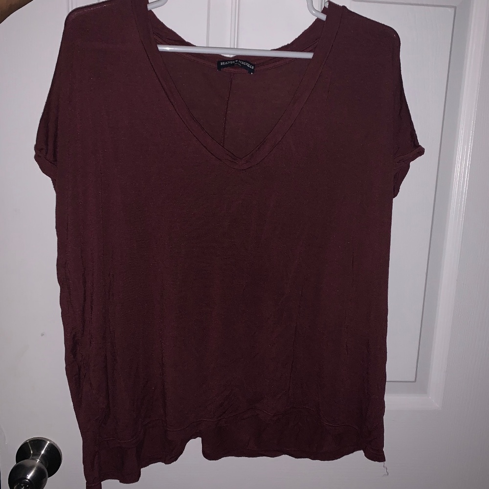 Brandy Melville Burgundy t shirt